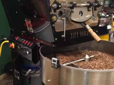 One of our coffee roasting machines