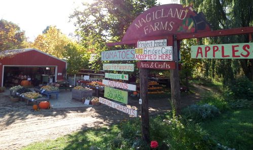 Magicland Farms roadside sign